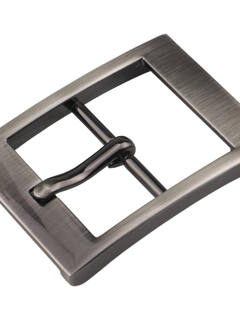 Men's Silver 2 28mm To 38mm Single Prong Square Imported Zinc Alloy Belt Buckles